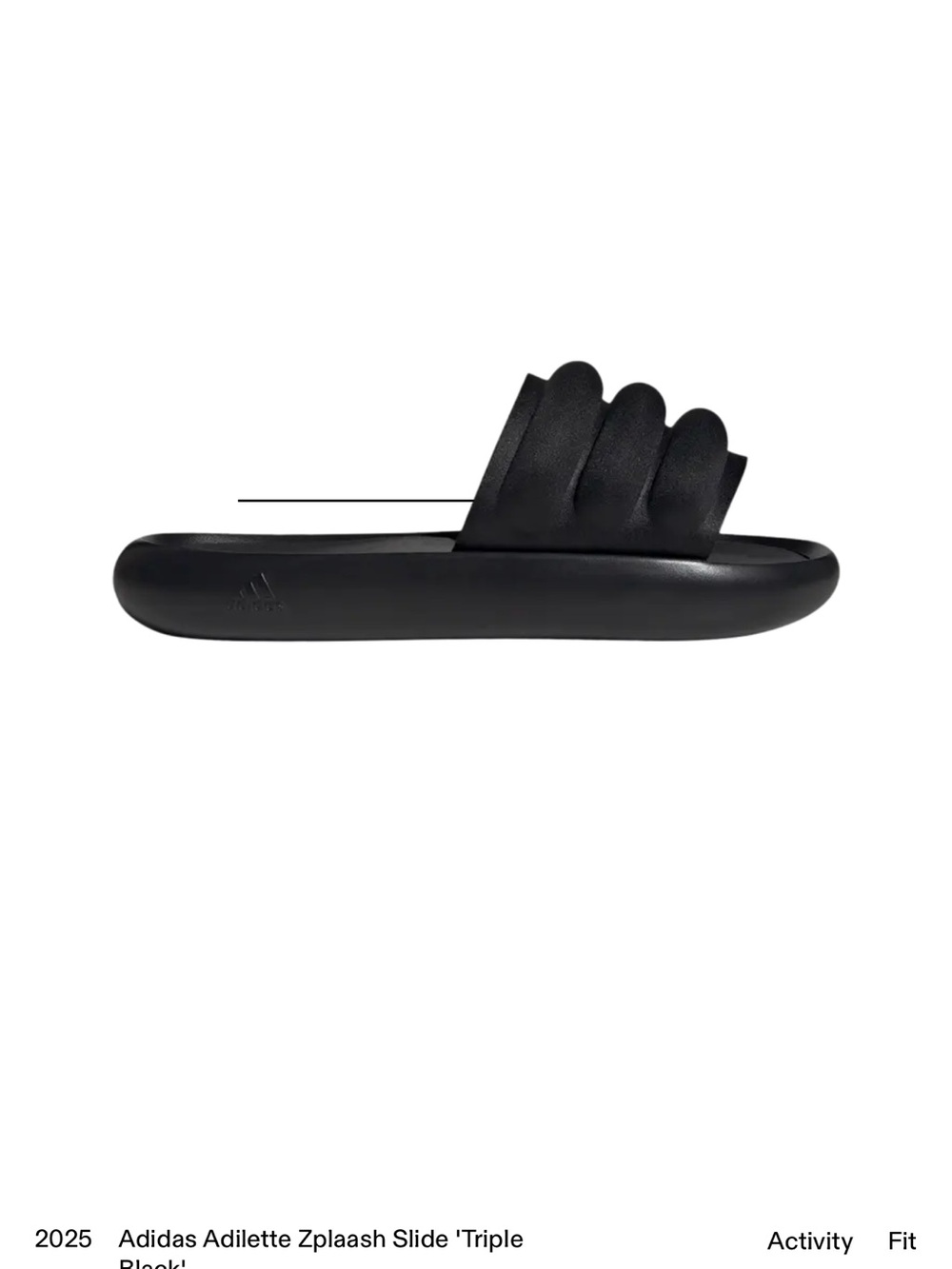 Adidas Adilette ZPLAASH Slide Triple Black NWOB 2025 Size 6